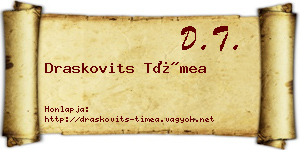 Draskovits Tímea névjegykártya