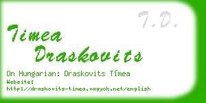timea draskovits business card