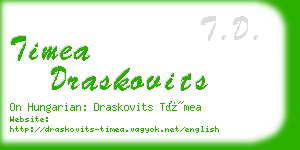 timea draskovits business card